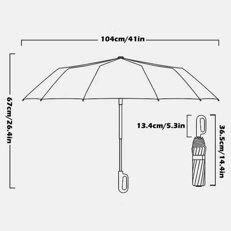 Automatic Folding Umbrella, 1 Count Portable Lightweight Umbrella with Handle, Multifunctional  Outdoor Umbrella  for Outdoor Adventure & Travel