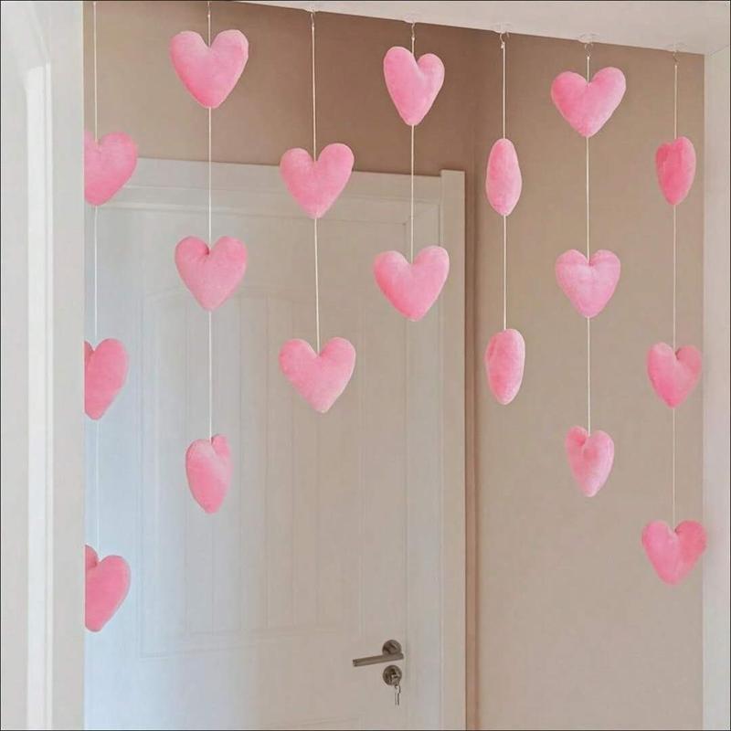 Heart Shaped Door Hanging Ornament, 1 Set Heart Shaped Door Hanging Decoration, Hanging Decor for Home Living Room Bedroom, Room Decor, Home Decor