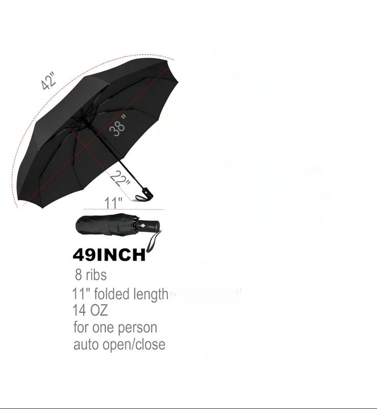 42 inch Windproof Travel Compact Umbrella-Automatic Umbrellas for Rain-Compact Folding Umbrella, Travel Umbrella Compact, Small Portable Windproof Umbrellas for Men Women Teenage.