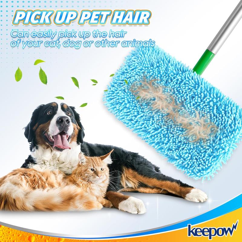 KEEPOW Reusable & Washable Cloths for Swiffer Sweeper Microfiber Mop Pads (Mop is Not Included)