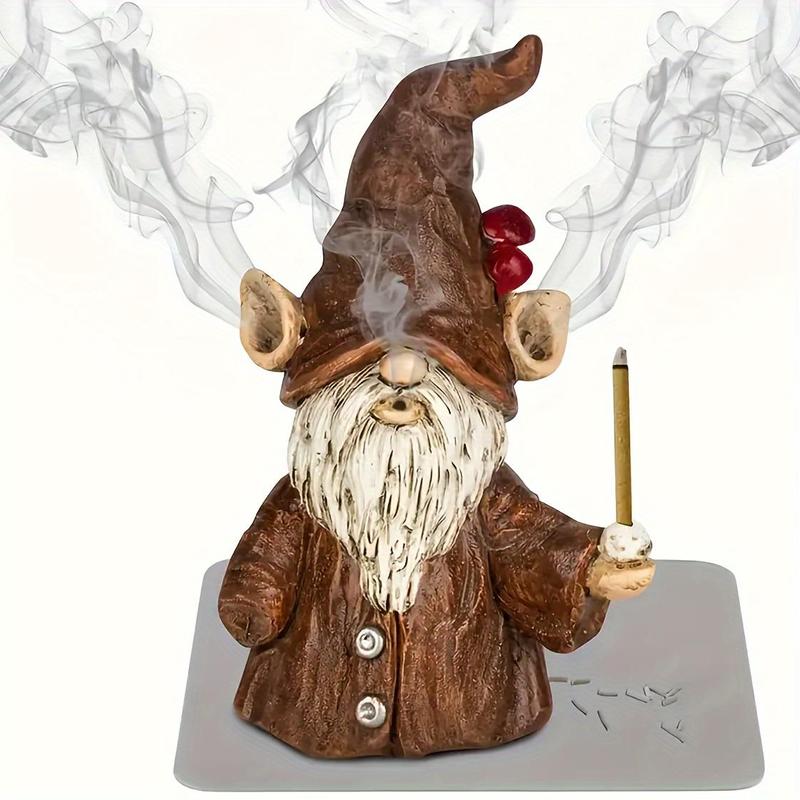 Gnome Design Candle Holder, 1 Count Cute Resin Statue Ornament, Desktop Decoration for Home Office, Unique Gift for Women & Men