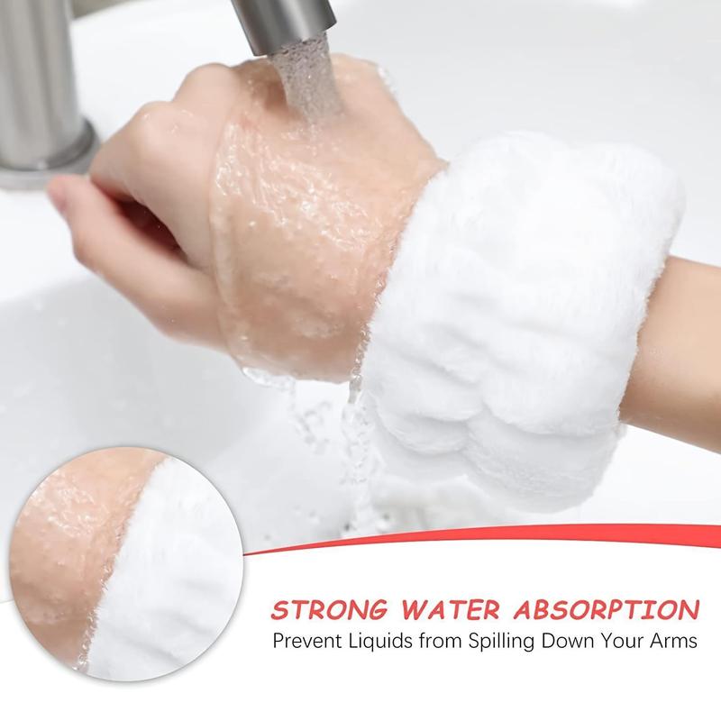 1 Pair Face Wash Hand Wristband, Waterproof Arm Cuff, Sweat Ring for Sports Washroom Bathroom