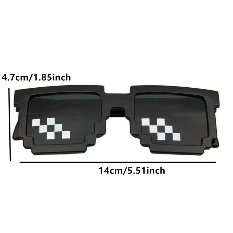 Mosaic Glasses, 2 4 Counts Personality Pixel Sunglasses, Party Dress Up Glasses, Party Decoration Supplies for Men & Women