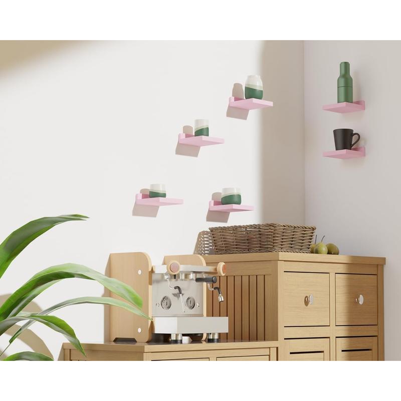 Small Floating Shelves Mini Shelves Hanging Display 5 Inch Wall Shelf for Bathroom Livingroom Bedroom,3 Pack, with 2 Types of Installation, Suitable for Room Decor