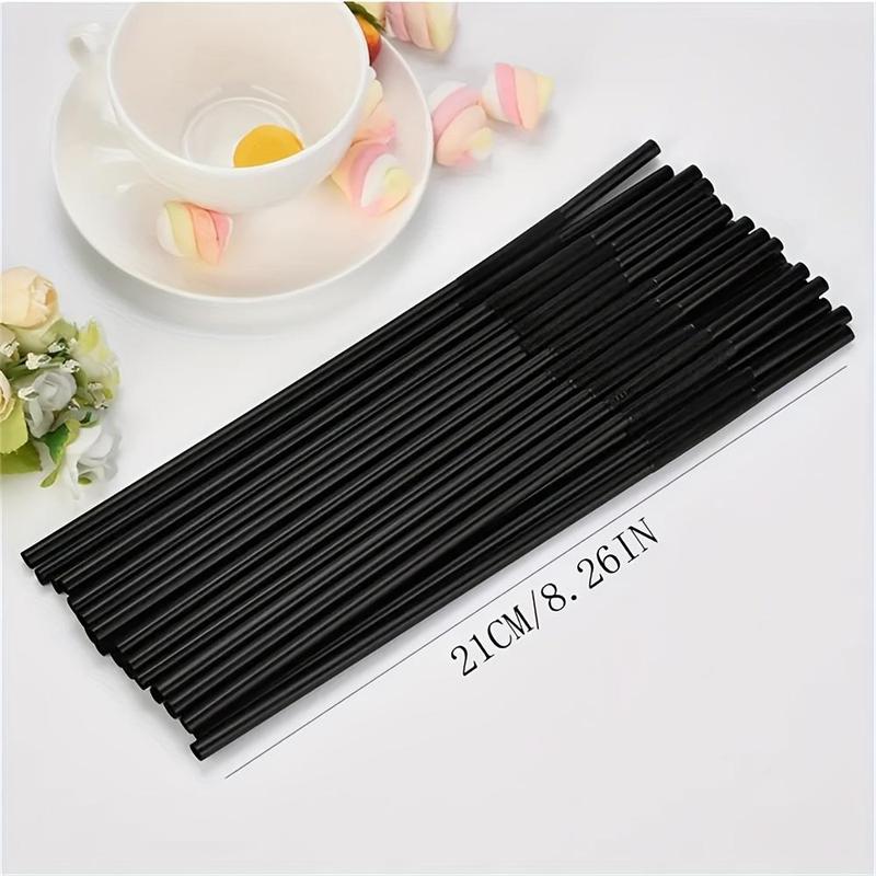 Disposable Straws, 100pcs Flexible Plastic Straws, Disposable Drinking Utensils for Home Kitchen Party Restaurant, Kitchen Essentials, Mean Girls Decorations