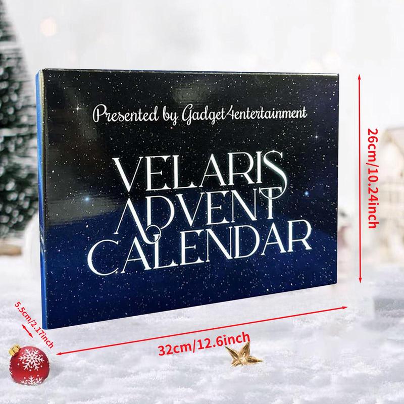 Velaris Advent Calendar, 1 Set 12 Day Christmas Advent Calendar, Xmas Countdown Calendar, Favors Gift for Adults and Kids