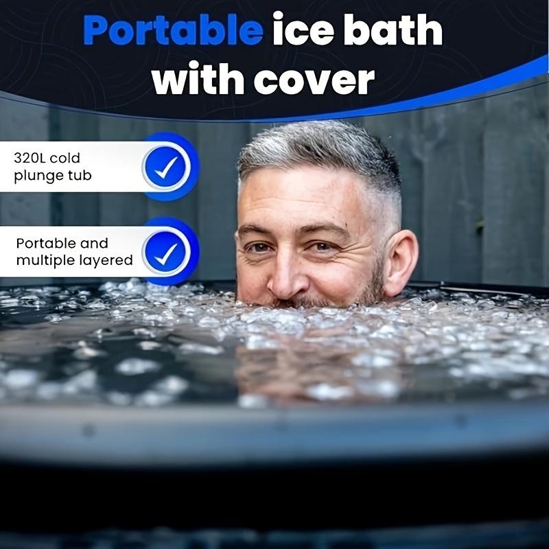 Ice Bath Tub for Athletes with Cover: 88 Gallons Cold Plunge Tub for Recovery, Multiple Layered Portable Ice Bath Plunge Pool