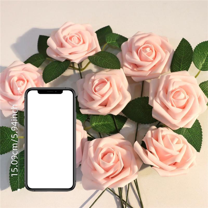 Unique Romantic Date Gifts, 25pcs Realistic Red Roses Ornaments, Fake Decorative Rose Petals for Wedding Decoration, Romantic Summer Ornament, Gifts for Girlfriend