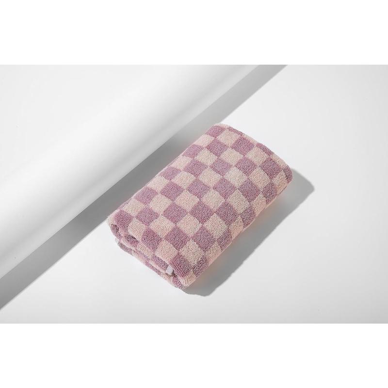 Luxurious Checkered Cotton Hand Towels Set of 5 - Soft, Absorbent, and Decorative Checkered Design for Bathroom, Kitchen, Gym, and Spa - 13 x 29 Inches for Any Occasion