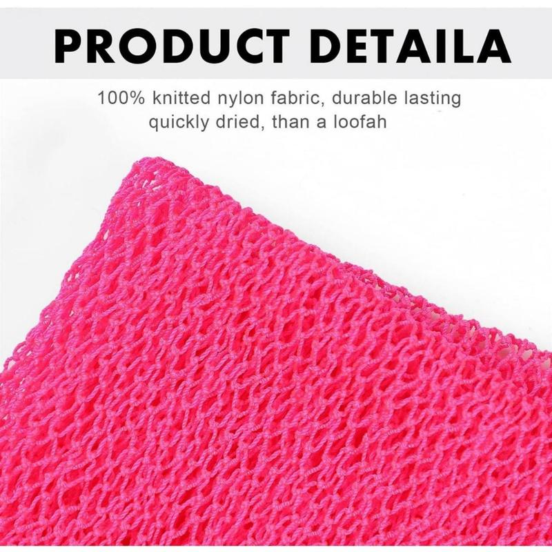 African Net Long Bath Net Sponge,African Bathing Body Exfoliating Net Shower Body  Back Scrubber Skin Smoother,Stretch Length to 66 INCH (Pink)(Creative Life Pavilion) Accessories