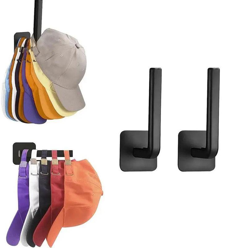 Wall Mounted Hat Rack, 2 Counts Hat Storage Rack, Hat Organizer, Durable Storage Organizer, Sturdy Hat Storage Rack for Home, Back To School Supplies, Bedroom Accessories, Christmas Gift