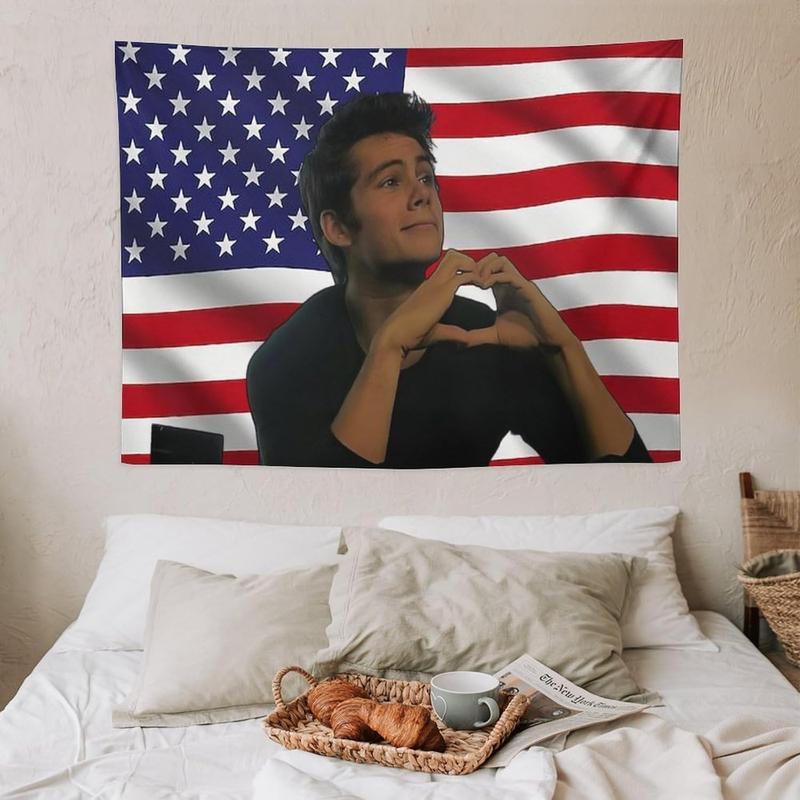 Fun Dylan Star Obrien Tapestry Flag Poster Suitable for College Dormitory Cave Bedroom Living Room Bedroom Background Decoration Flag Gift for Fans Merch 30