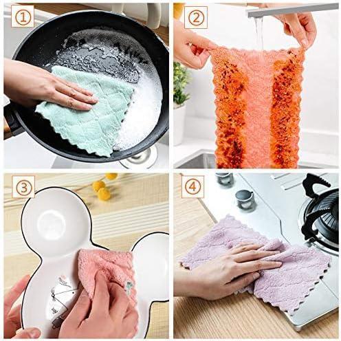 Microfiber Cleaning Cloth, Kitchen Towels, Double-Sided Microfiber Towel Lint Free Highly Absorbent Multi-Purpose Dust and Dirty Cleaning Supplies for Kitchen Car Cleaning. Pack of 12