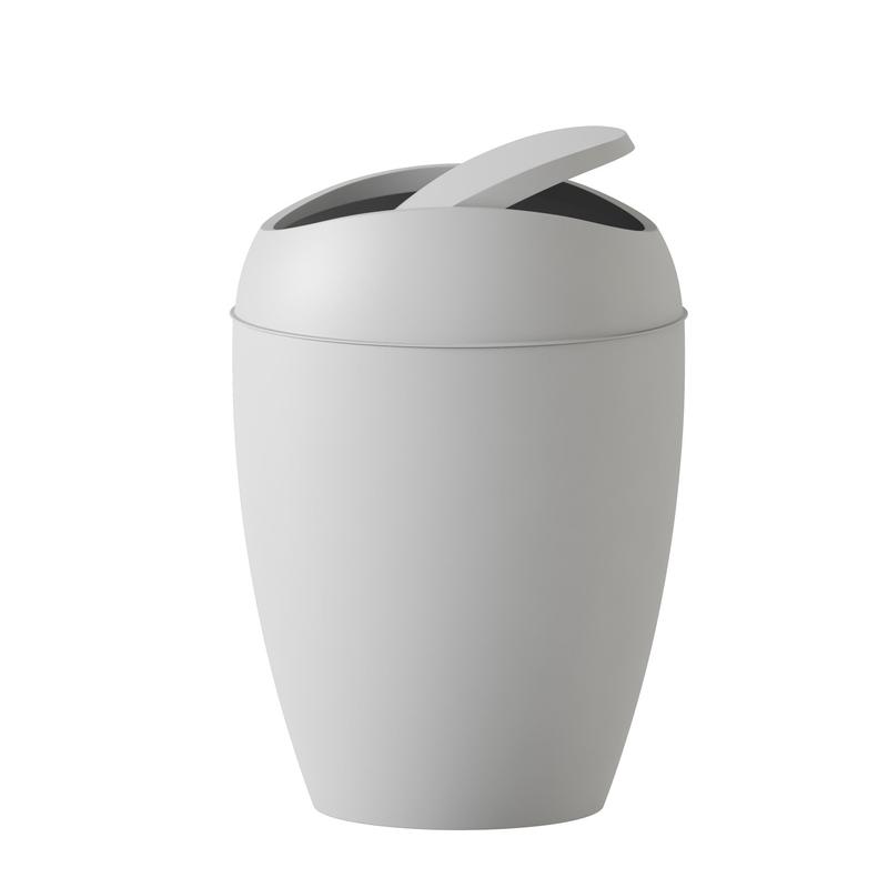 Umbra Twirla Trash Can - Small Wastebasket with Swing-Top Lid