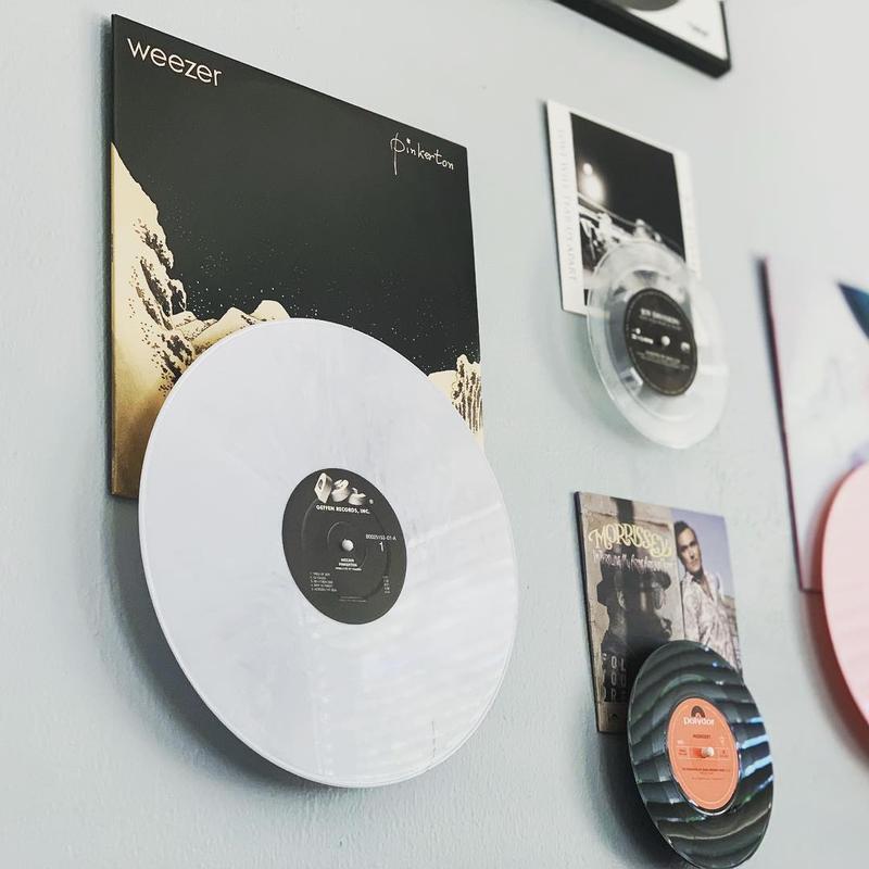 Record Props - Vinyl Record Wall Displays & Now Playing Stand in one. Safely pair vinyl records and cover art together.