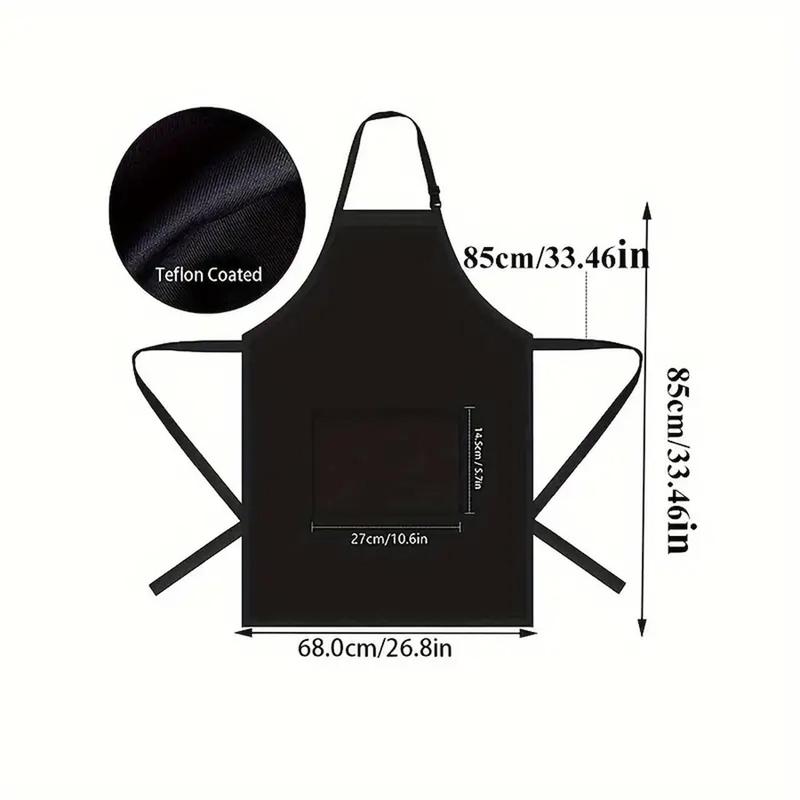 Adjustable Waterproof & Oil-proof Apron with Pocket, Minimalist Kitchen Apron, Cooking Apron, Kitchen Accessories for Men & Women