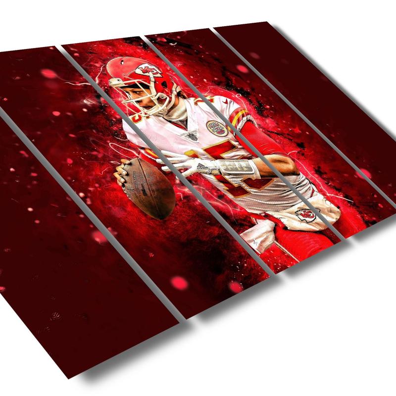 Patrick Mahomes Wall Art, Patrick Mahomes Poster, Kansas City Chiefs Poster, Gift for Birthday, UnFramed,Gift for Men