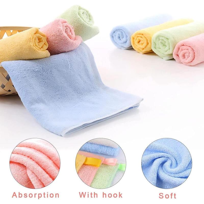 Multicolor Small Washcloths Set 10 Pack for Bath Hand Towel and Face Cloths or Bathroom-Kitchen Multi-Purpose Soft-Comfortable Absorbent Fingertip Towels 10'' x 10'' (10 Pack Multi)