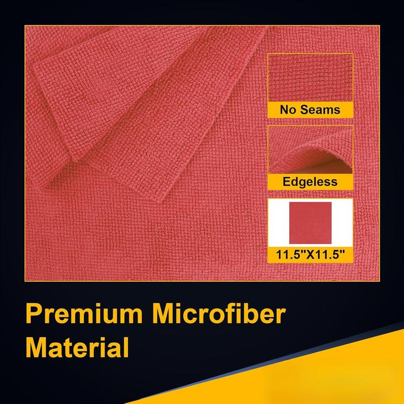 Commercial Grade Microfiber Shop Towels for Cleaning - Automotive, Bar, Mechanic, Restaurant, Garage, Housekeeping