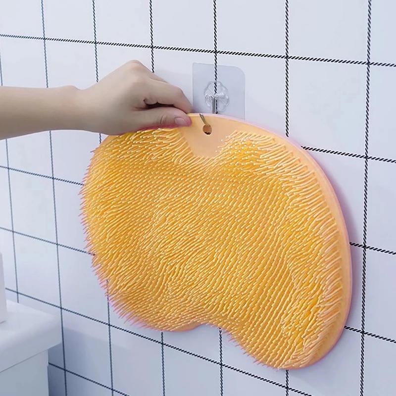 Wall Mounted Back Scrubber, Foot Scrubber, Shower Massage Brush, Bathing Accessories for Home Bathroom, Summer Gift