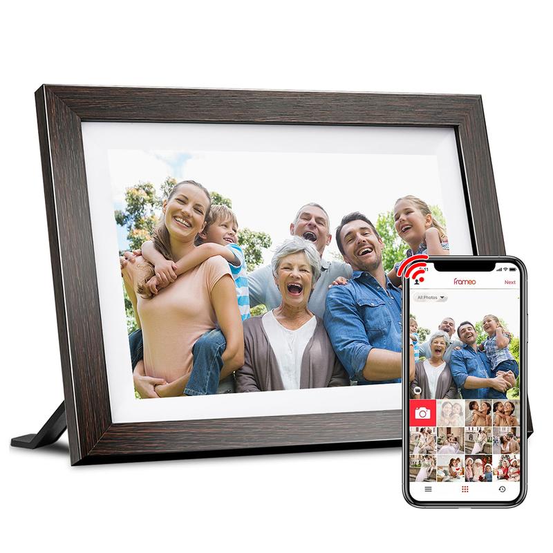 Thanksgiving & Christmas Gift 10.1 Inch WiFi Digital Photo Frame, 32GB Storage, Touchscreen, Share Photos & Videos, Rotate Decor, biu Frameo APP