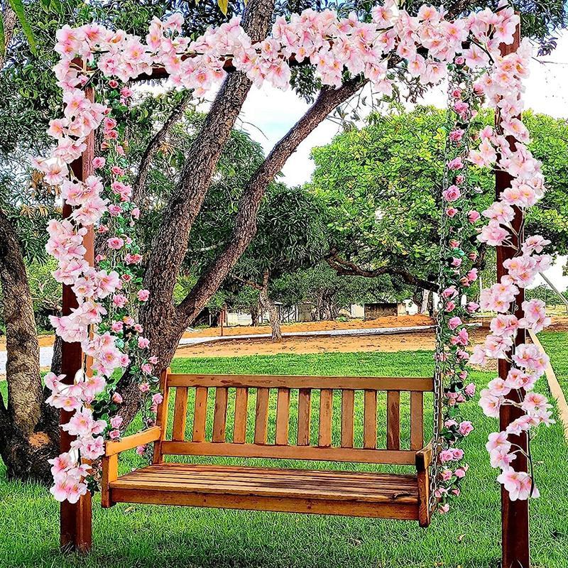 Artificial Flower Vine, Creative DIY Spring Fake Flower Garland for Easter Decor, Decorative Flowers & Plants for Home & Wedding Party, Home Decor Ideas