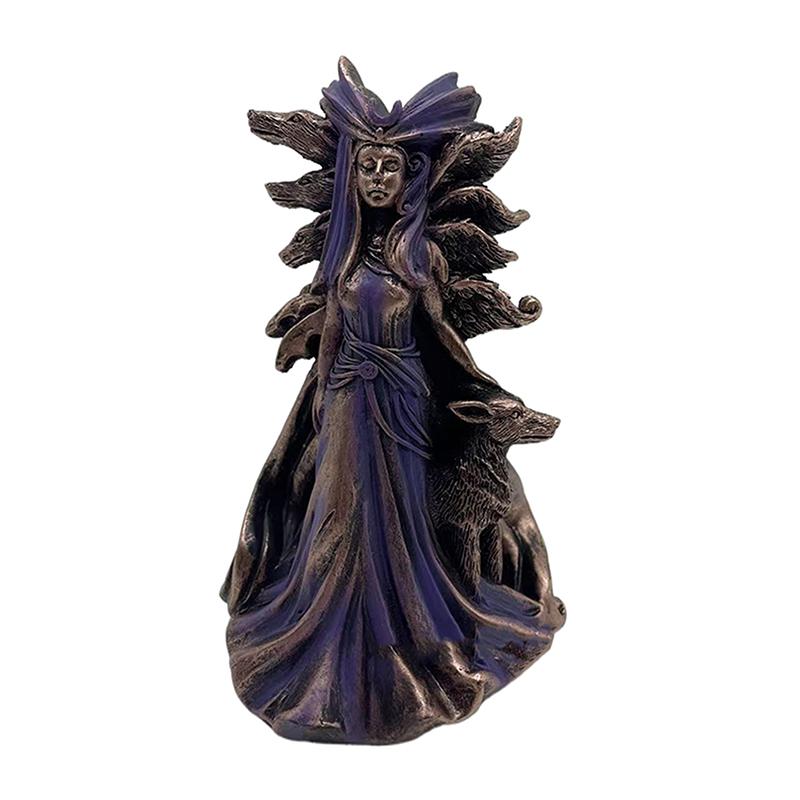 Hecate Greek Goddess Of Magic With Her Hounds Statue Figurine Modern Art Resin Witch Hound Sculpture Home Living Room Decoration