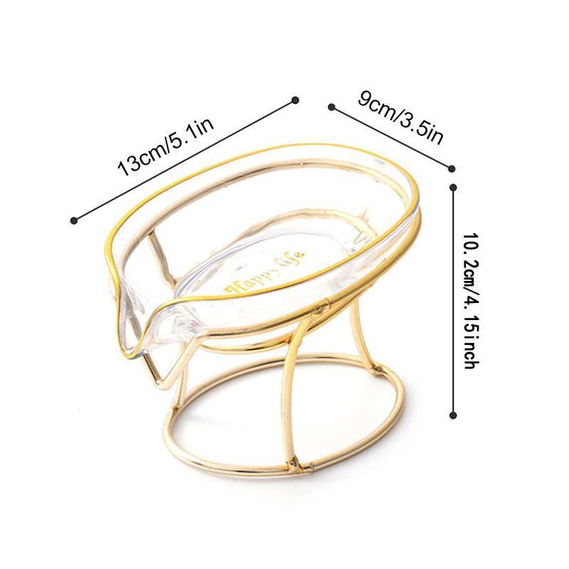 1 Count Clear Leaf Shaped Soap Dish Holder, Transparent Acrylic Soap Bar Holder, Bathroom Accessories