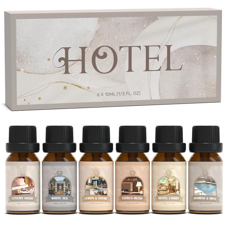 Hotel Fragrance Oil Set - A luxury essential oil set suitable for use in diffusers, candle making, and soap making. Freshener