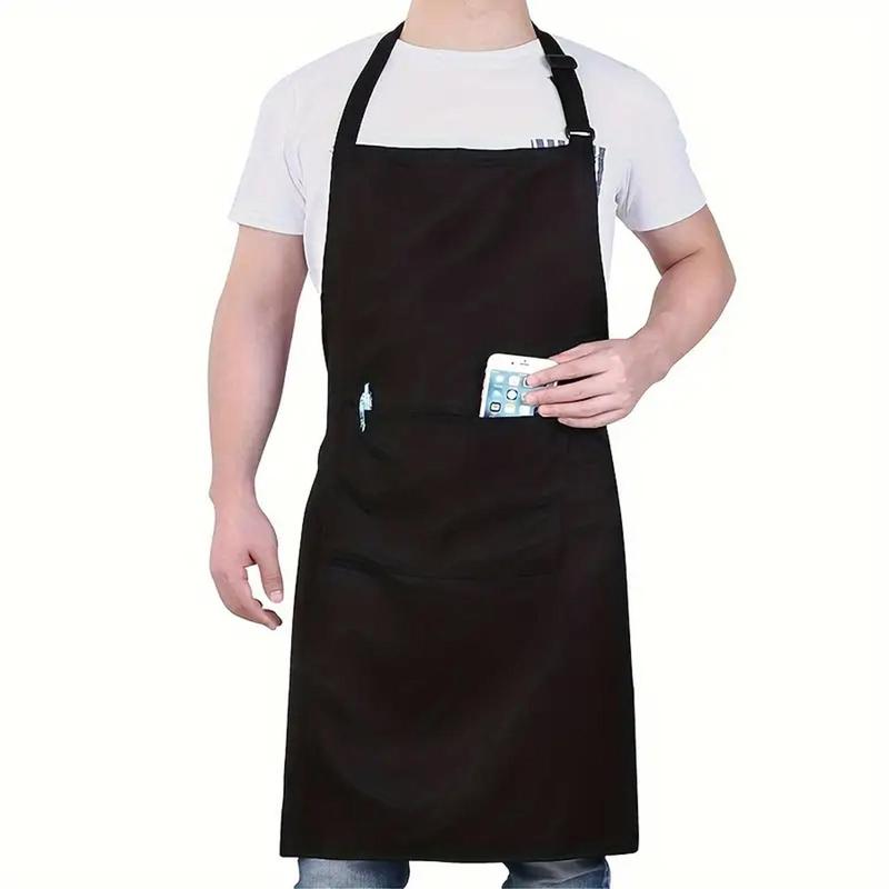 Adjustable Waterproof & Oil-proof Apron with Pocket, Minimalist Kitchen Apron, Cooking Apron, Kitchen Accessories for Men & Women