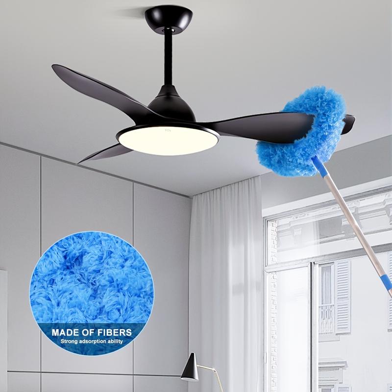 1pc 2pcs Microfiber Ceiling Fan Duster - Extends Up, Long-Handled, Dust-Locking, Reusable, And Machine Washable Cleaner Brush For Effortless Cleaning long handle