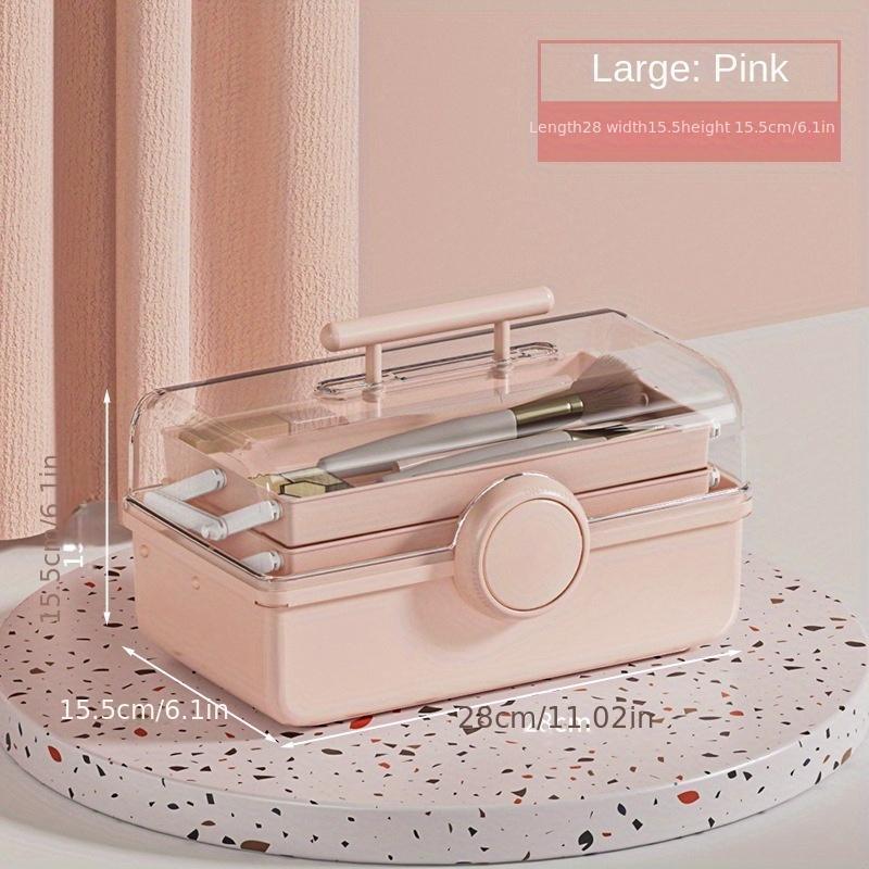 Large Capacity Cosmetic Storage Box, 1 Count Portable Dustproof Desktop Medicine Storage Box, Multifunctional Home Organizer