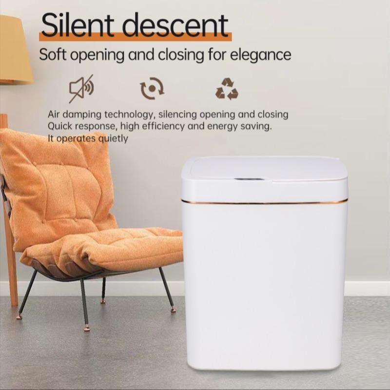 Smart Trash Can, Charge battery Model Smart Sensing Trash Can, Household Waste Bin for Home, Hotel, and Office [without Battery]