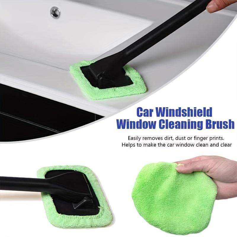 Car Glass Cleaning Brush with Replacement Head, Detachable Car Window Cleaning Brush, Car Cleaning Tool, Professional Car Wash Accessories