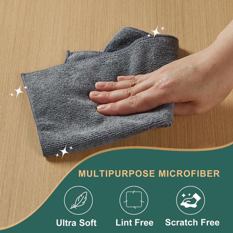 Microfiber Cleaning Cloth, 5 10 20 50pcs Reusable Water Absorbent Towel, Multipurpose Cleaning Tool for Car, Home, Kitchen, Bathroom, 2024 Home Bundles