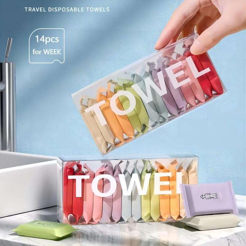 Disposable Compressed Towel, Portable Weekly Travel Towel, Facial Towel for Outdoor Camping Hiking, Christmas Gift