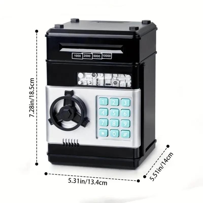 Room Decor Automatic Coin & Cash Deposit Machine, Electronic Coin Bank, Money Saving Box,  Money Jar Home Decor for Living Room Bedroom (battery Required, without Battery)