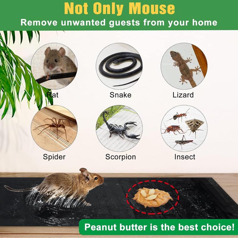 10 Pack Sticky Mouse Trap, Super Large 47.2 * 11'' Glue Traps for Mice, Peanut Taste Pheromone Rats Traps Indoor for Home, Rodent Snakes Spiders Roaches