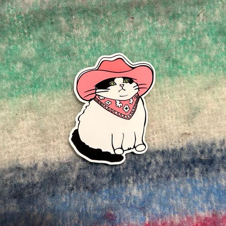 Cowboy Kitty Sticker