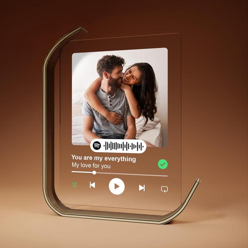 EGD Custom Spotify Plaque Gift for Women | Choose Your Photo & Song for Unique Customizable Gifts for Couples | Custom Gift for Friend | Boyfriend Birthday Gift Ideas | Multiple Size Options