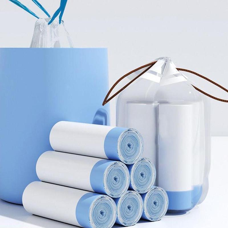 Disposable Drawstring Bin Bag, 75pcs set Recyclable Garbage Bags, Durable Bin Bags for Home Kitchen, Bathroom, Office