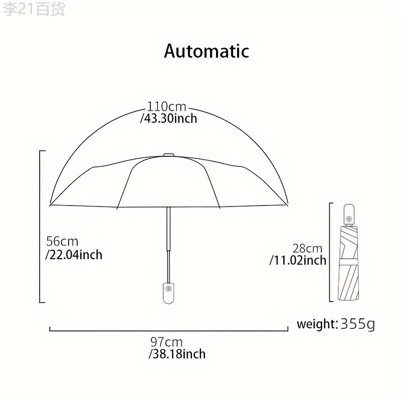 Romantic Rose Folding Umbrella - Automatic, Portable, Digital, UV Protection, Retro Design, Simplistic Style, Casual Fashionable Sun Parasol with Black Glue Sunshade Plastic