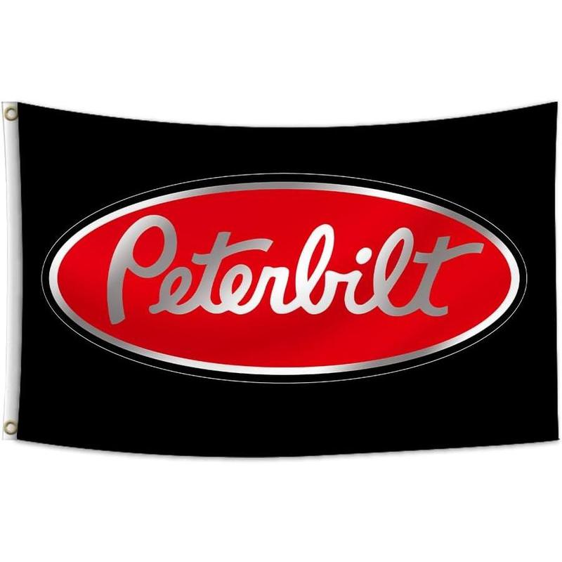 Peterbilt Flag 3x5 Feet Banner,Funny Man Cave Wall Tapestry with Brass Grommets for College Dorm Room