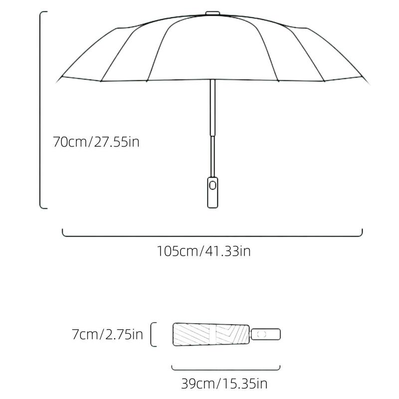 Large Folding Umbrella, 1 Count Automatic Open & Close Umbrella with Loop Handle,  Outdoor Umbrella, Waterproof Umbrella for Car, Outdoor, Travel