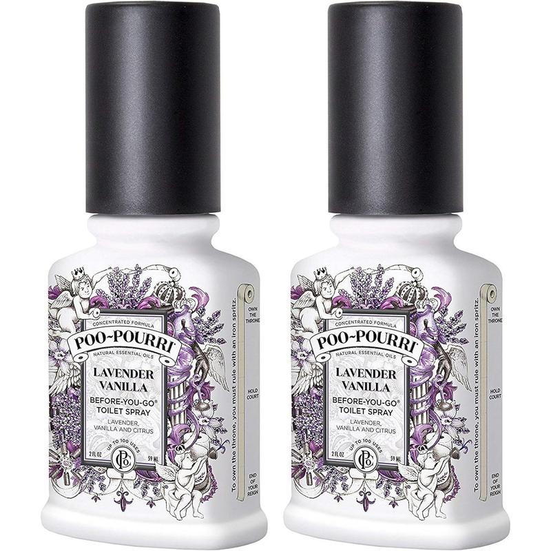 PooPourri Before You Go Spray, Lavender Vanilla, 2 Count of 2 Fl Oz Bottle, 4 Fl Oz