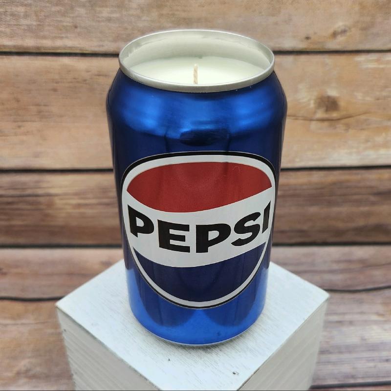 Soy Candle - Pepsi Cola Can Soy Candle with Cola Scent - Hand Poured Soda Pop Can Candle - New Logo