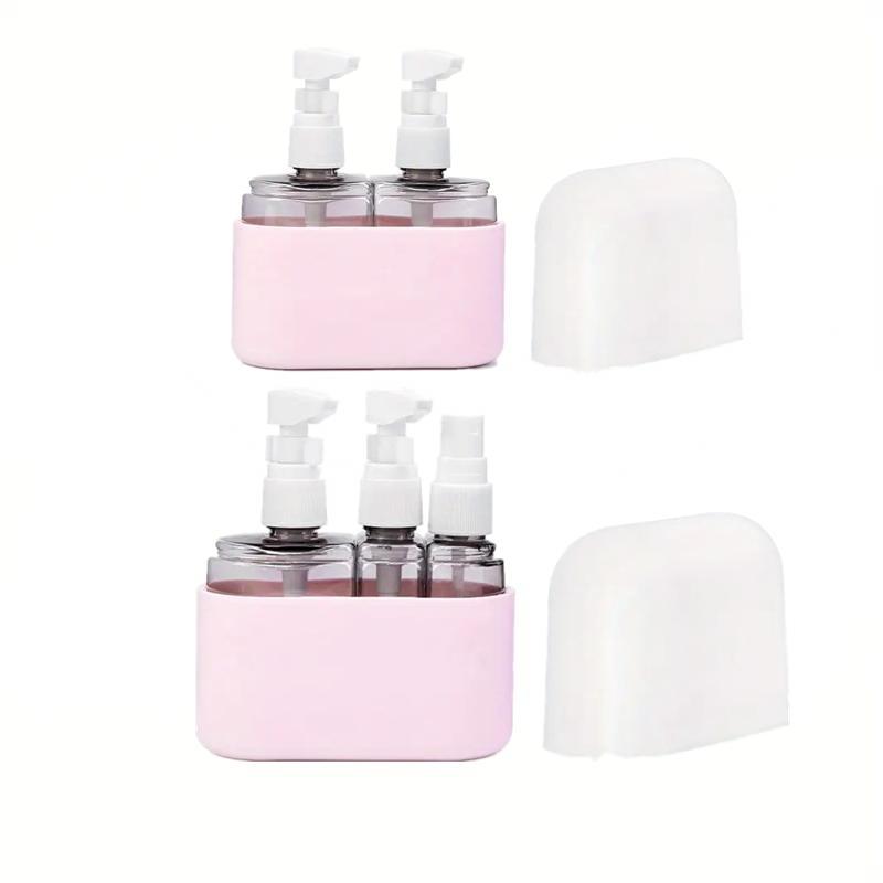 Portable Travel Cosmetic Dispenser, 1 Set 2 in 1 3 in 1 Cosmetic Dispenser Bottle, Travel Refillable Spray Bottle, Makeup Tool for Home & Travel