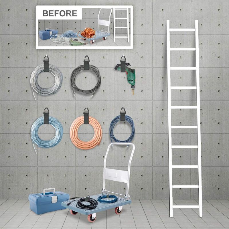 Christmas Extension Cable Holder, 2 4 6 8 Counts Extension Cable Organizer, Outdoor Extension Cable Storage Tool, Cable Organizer for Car Garage