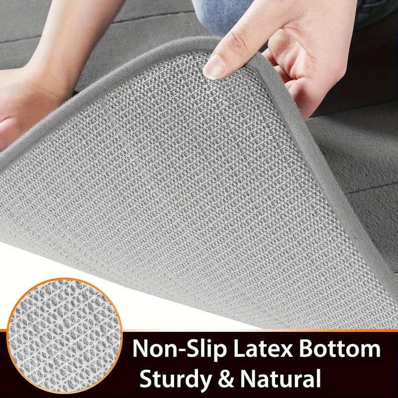 3-Piece Bathroom Rug Set - Soft, Comfortable, Memory Foam, Water Absorbing, Non-Slip, Thick, Machine Washable, Easy to Dry, Grey Floor Mats for Bathroom, Shower, and Tub