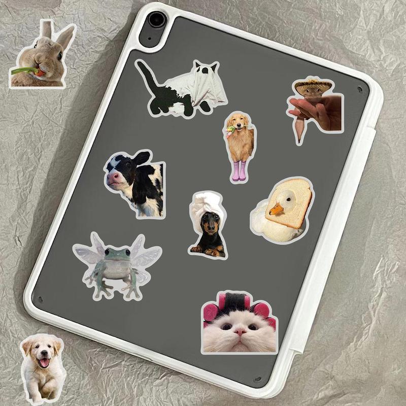 Animal Series Sticker, 50pcs set Waterproof Self Adhesive Decor Paper, Decor Sticker for Gift Greeting Card & Water Bottle & Laptop & Phone